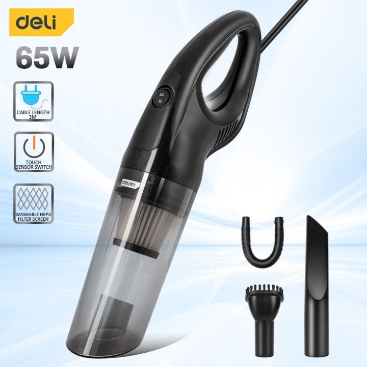 Deli Portable car vacuum cleaner High-power handheld vacuum cleaner Wet and  dry dual-use mini vacuum cleaner DL8081 Lazada PH