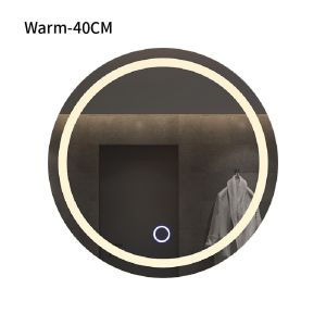 Round Smart Bathroom Mirror with Touch Control Led Light European Mirror Wall Mounted