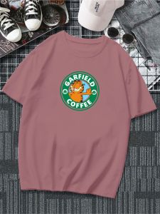 KAOS OBLONG DEWASA CEWEK SABLON DIGITAL PRINT DTF BERKUALITAS/GARFIELD COFFEE