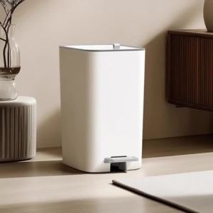 FFBH Pedal Trash Can Toilet Slim Lidded Handled Soft Close Bedroom Waste Bins Modern Simple Household Cleaning Tools Accessories N7Y3P