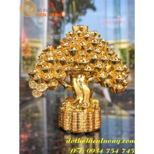 Cây Kim Tiền Mạ Vàng Cỡ To DxRxC: 20x8x18cm