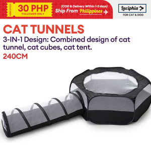 Luciphia New Outdoor Pet Tent Nest for Pets Outdoor Folding Cat Tunnel Tent Play and Sleep All-in-one Cat Nest