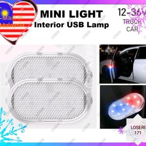 LOSERI PREMIUM CAR LED CAR DOOR WARNING LED LIGHT WIRELESS CAR INTERIOR ROOF CEILING READING LAMP USB EMERGENCY WARNING DOOR LIGHT