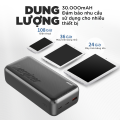 Sạc dự phòng Energizer 30000mAh UE30055PQ, hỗ trợ sạc nhanh 20W các dòng điện thoại - Hàng chính hãng bảo hành 12 tháng 1 đổi 1. 