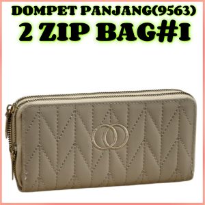DOMPET ZIP PANJANG PEREMPUAN WOMEN HANDBAG WALLETS FASHION 2 ZIPPER DOMPET PANJANG CARDHOLDER COIN PURSES
