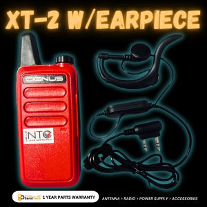 Cignus XT2 UHF two way portable radio walkie talkie (Blue Black Red White)