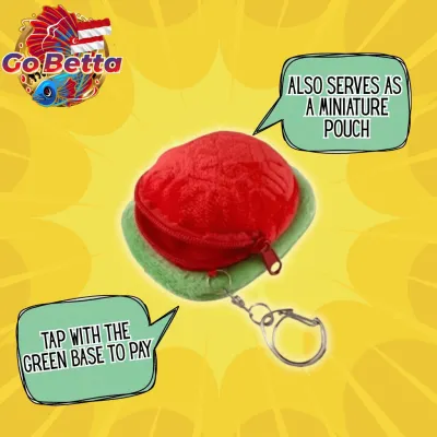 Ang Ku Kueh Plush SimplyGo EZ-Link Charm Coin Pouch | EZ-Link Card | EZ link | ezlink | Singapore MRT Card | Singapore Bus Card | Contactless Transit Card | Public Transport Card Singapore | Instant Top-Up | Easy Reload | Travel Convenience