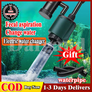 28W 2M Electric Aquarium Water Change Pump Cleaning Tools Water Changer Gravel fish feces Cleaner Siphon for Fish Tank Water Filter Pump