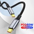 Elough สายชาร์จ PD 240W Type C To Type C,สายชาร์จเร็ว PD คู่กับ USB-C USB-C 1M 2M 3M 0.5M. 