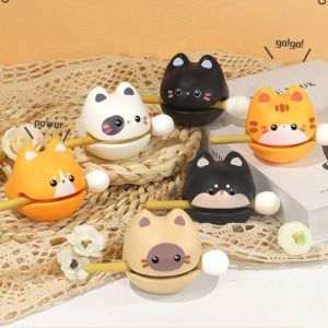 TRTEWWS Animal Shape Small Wooden Fish Wooden Fish Percussion Wooden Carving Ornaments Rhythm With Mallet Percussion Instrument Baby/Kids/Children/Toddler