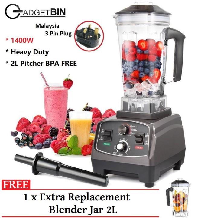 Gadgetbin Professional 1400W Heavy Duty Juicer Commercial Blender 2L BPA FREE For Smoothies Ice Cream Raw