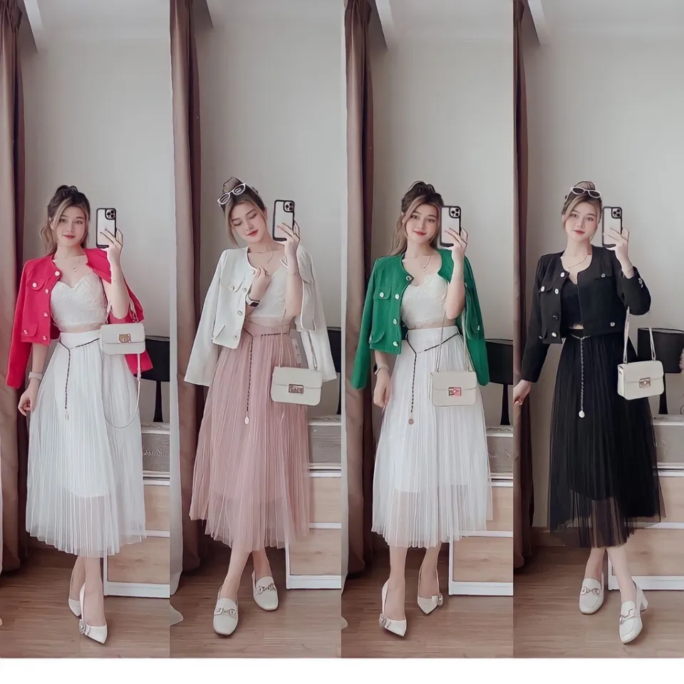 VÁY VOAN Mẫu Mới 2022 Chân Váy Cho Nữ Váy Dài Voan Lưới Rủ Dáng Gầy Đến Mắt  Cá Chân Mẫu Dài Xuân Thu Váy Màu Trắng Mùa Hè - MixASale