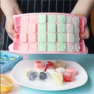 Cetakan Es Batu Silikon 36 Kotak dengan Tutup - cetakan baby food BPA FREE 100% PLATINUM SILICONE ICE CUBE TRAY SILIKON SILICONE CETAKAN ES BATU AGAR-AGAR JELLY DKK