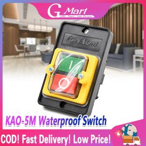 KA0-5M AC 380/220V 10A ON/OFF 2 position Red/Green Water Proof Push Button Switch 6 screws terminals BSP210F-1B machin Button-Switch-KA0-5M