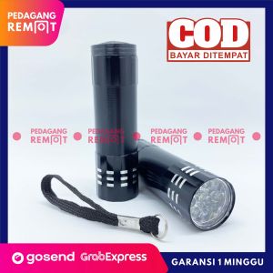 Lampu Senter Camping Kecil Mini Portable dengan 9 LED Putih / Mini Portable Flashlight