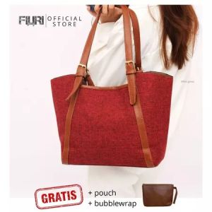 FIURI - PUTRI BAG BIRU NAVY JEANS - TOTE BAG KANVAS WANITA KREM - TAS TREN IMPORT KOREA MURAH - HAND BAG CEWEK - TAS KULIAH MAHASISWA MAHASISWI- TAS SEKOLAH - TAS KERJA - SHOULDER BAG KERJA - OUTFIT OOTD FASHION WANITA - LEBARAN HARI RAYA RAMADAN
