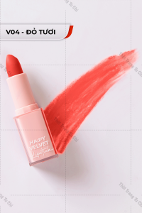 ( MUA 1 TẶNG 1) Son Thỏi Sáp Happy Velvet Lipstick phiên bản mới 2023