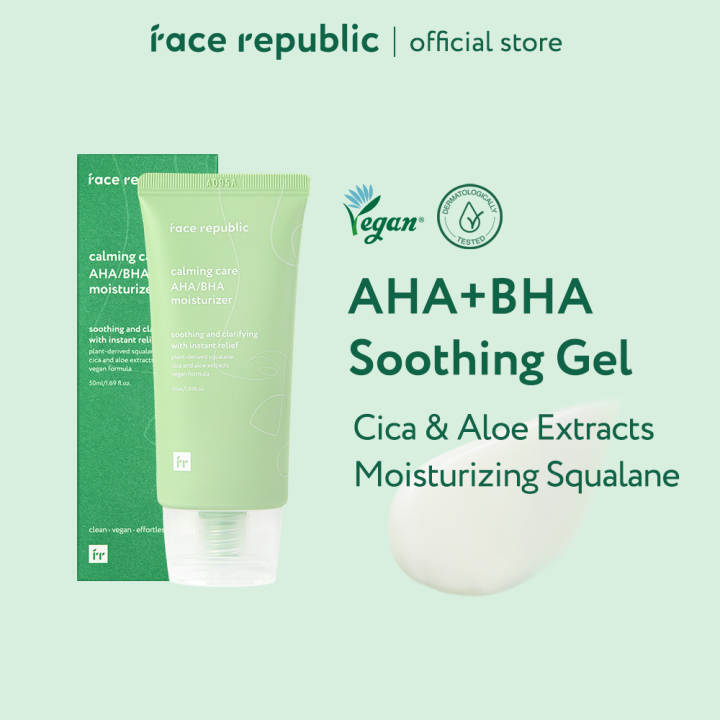 Face Republic Calming AHA/BHA Moisturizer 50mL [Oily,Acne / CICA ...