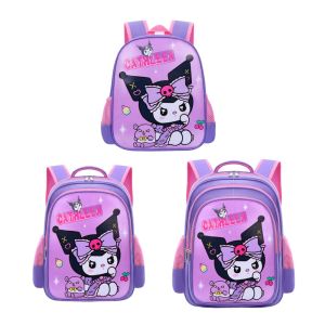 SWIFTTIDE Waterproof Childrens School Backpack Large Capacity Elementary School Sanrio Students Schoolbag Kuromi Book Bags Kindergarten