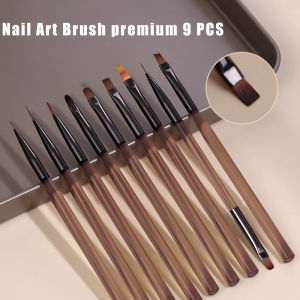 NAIL BRUSH PREMIUM 1 Set KOMPLIT BEST SELLER/ japanese nail art kuas / 1Set 9pcs NLSM Nail Art Brush premium