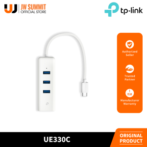 TP-Link UE330C USB 3.0 Type-C 3-Port Hub & Gigabit Ethernet Adapter | USB Port | USB Hub | USB Adapter | Plug and Play