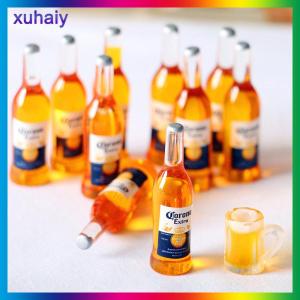 xuhaiy 10Pcs 1/6 Dollhouse Miniature Resin Bottle Simulation Wine Bottle Model
