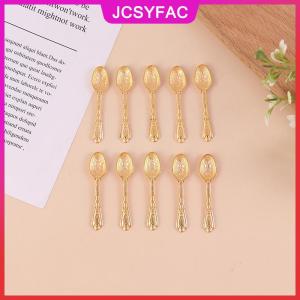 JCSYFAC 10 cái bộ thìa dao kéo mini cổ điển Đồ chơi Bộ đồ ăn thu nhỏ Nhà búp bê