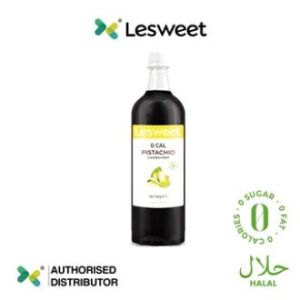 Lesweet Zero Calories Pistachio Flavor Syrup 1L Halal
