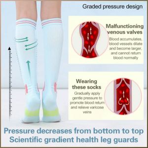 Socks Comfort Compression Stockings Non-slip and Non-drop Tube Promote Blood Circulation High Elasticity