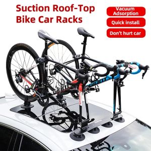 ROCKBROS Bike Bicycle Rack Suction Roof-Top Bike Car Racks Carrier Quick Install Bike Roof Rack MTB Road Bike Accessory