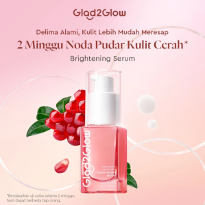 Glad2Glow Pomegranate Niacinamide Power Bright White Serum Wajah | Serum Niacinamide Serum Alpha Arbutin Mencerahkan