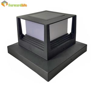 LED Solar Column Light Post Deck Lamp Outdoor Waterproof Villa Garden Decor