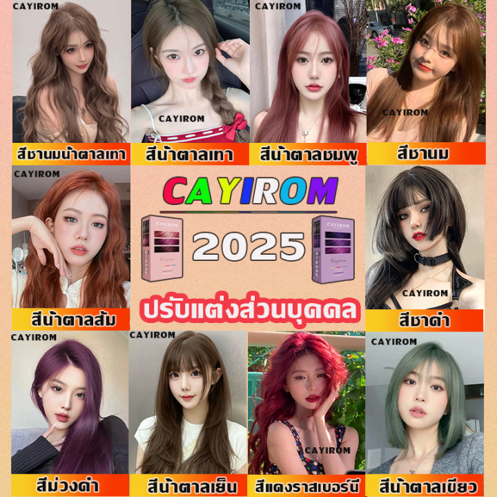 2026สีย้อมผม ปกปิดผมหงอก สีย้อมผม🎀 CAYIROM สีชานมน้ำตาลเทา ครีมเปลี่ยน ...