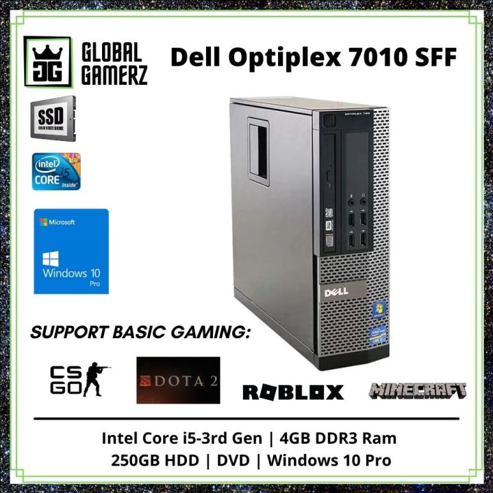 PC DELL Optiplex 7010 SFF Reconditionné – I5-3470, 16Go RAM, SSD 240Go, Windows 10, WiFi, Parfait Pour Le Bureau