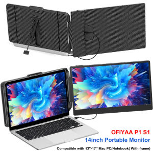 [Lightnice] OFIYAA S2 14 "triple laptop screen extender FHD 1080p IPS dual portable monitor for laptop Type-C travel laptop monitor extender with kickstand plug and play with Windows/Mac/Linux/ps5