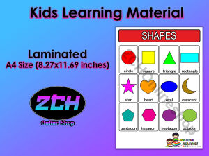 Kids Learning Material Laminated A4 Size