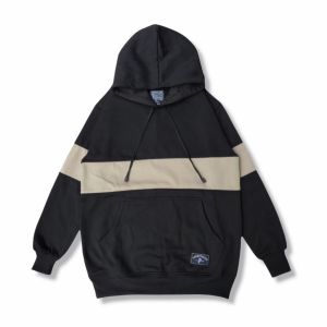 Jaket Sweater Pria Wanita Bahan Fleece Gr 280 Kombinasi List Trendi Murah Kekian Hoodie Cewek Cowok