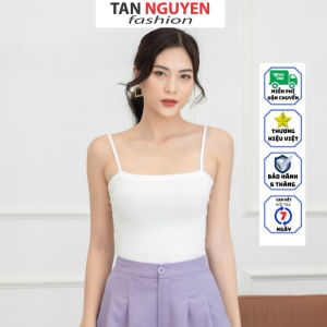 Áo hai dây nữ dáng ôm áo 2 dây nữ croptop áo 3 lỗ áo sát nách đẹp vải cotton co dãnChất Thun Cotton Co Giản 4 Chiều Mềm Mại Mịn Màng Không Đổ Lông Phai Màu Phù Hợp Với Mọi Lứa Tuổi TANNGUYEN