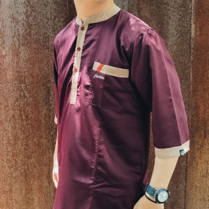 Baju Kemko Remaja Lengan Panjang 3/4 Habibie Toyobo Stylish Modern Nyaman Segala Acara