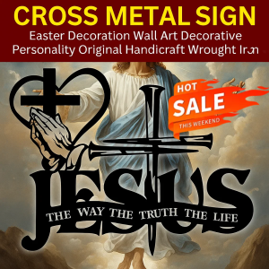 Christmas wall decorations Black metal cross wall art Cross symbol Easter decorations Wall art decorations