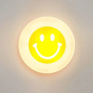 KIPRUN Mini USB Night Light Smile Face Lamp Portable Bedside Lamp Nightlight Computer Mobile Power Charging Eye Protection Reading Light