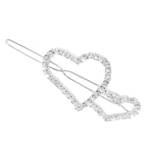 Hearts Shape Hair Barrettes Rhinestones Weddings Hairpin Sweet Styles Hair Pin Stylish Hair Ornaments
