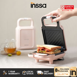 INSSA x Simplus Sandwich Maker Breakfast Toast Maker Overheat Protection Non Stick Coating Anti-Skid Bottom (650W)