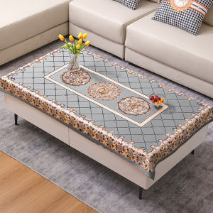 Taplak meja 3D Motif Bunga Persegi Panjang 90x150cm / Taplak Meja Makan Waterproof /Bahan PVC tahan air Desain pola kotak-kotak /