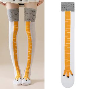 Kaos Kaki Ceker Ayam Lucu Unik untuk Gym & Olahraga Kaus Kaki Panjang Tipis Katun Nyaman Model Chicken Feet Paw