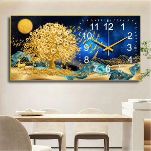 Mẫu đồng hồ cây kim tiền tranh đồng hồ tráng gương 5D xưởng miễn phí ship tặng phụ kiện treo.