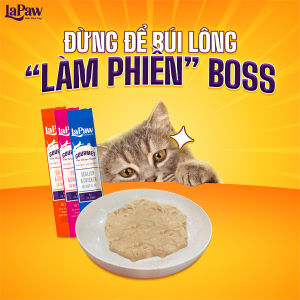 súp thưởng Lapaw kèm cỏ mèo (catnip) giúp tiêu búi lông dành cho mèo - T3 PETS SHOP