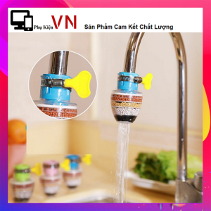 Bộ Lọc Nước - Đầu Lọc Nước Gắn Vòi Trực Tiếp Kèm Lõi Bông Lọc Cặn Bẩn Khử Mùi - Vòi Lọc Nước Tăng Áp Xoay 360 Độ  Vòi Nước Rửa Bát Chống Bắn Tung Tóe Đa Năng