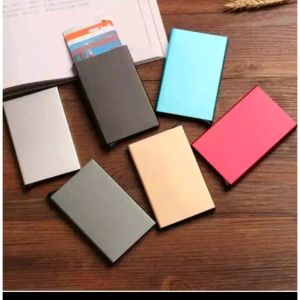 Premium RFID block aluminium card holder auto pop up dompet kartu ktedit otomatis J48