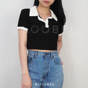 Bloobel - Stella Crop Top (BPD038) Crop Top Knit Lengan Pendek / Crop Top Wanita Rajut / Atasan Wanita Rajut Crop